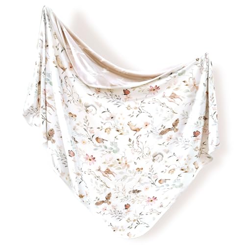 GRSSDER Blush Pink Swaddling Blanket for Baby Girls 1