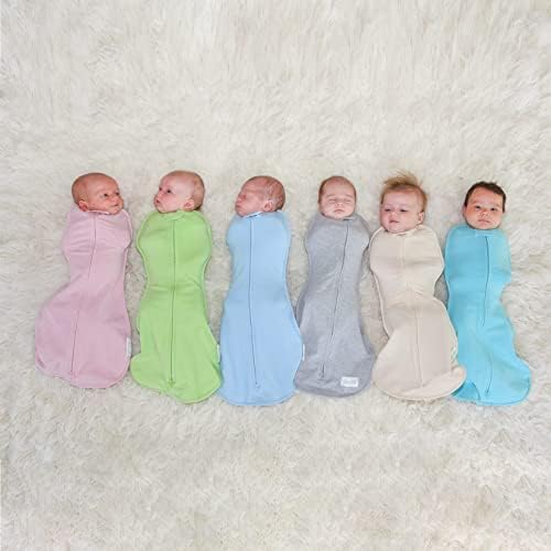 Woombie Original Baby Swaddling Blanket - Zipper Twilight Stripes 14-19 lbs