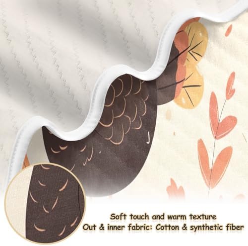 Thanksgiving Turkey Baby Blanket Unisex 30x40 Inch