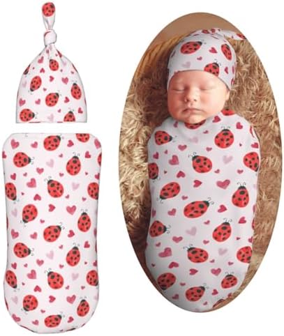 KiuLoam Hummingbird Flowers Swaddle Set with Hat