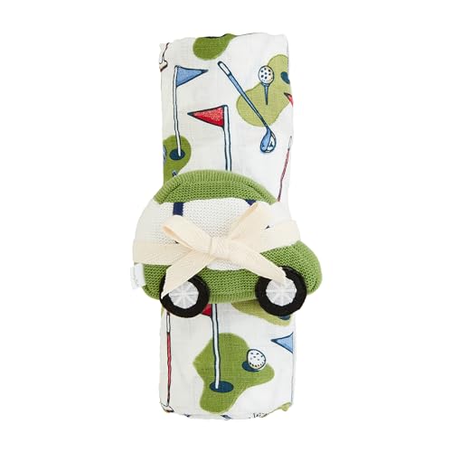 Mud Pie Kids Golf Swaddle and Rattle Set 1