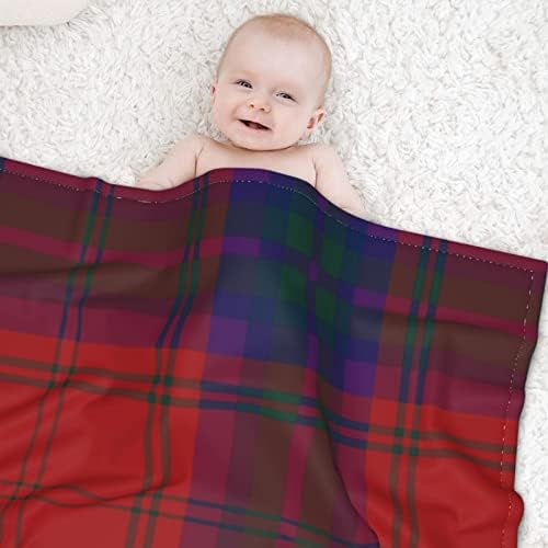 DKJlitter Baby Blanket Clan MacDougall Tartan Scottish Red Plaid 30x40 Inch