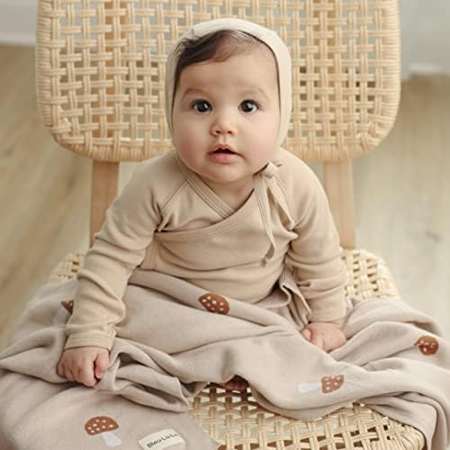 Bleu La La Mushroom Swaddle Blanket for Newborns