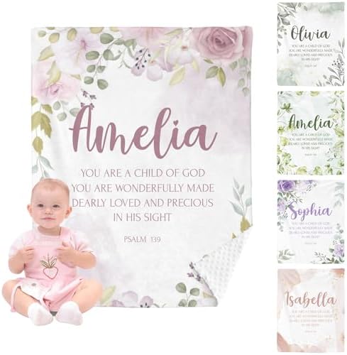Personalized Baby Blanket with You Are a Child of God Design