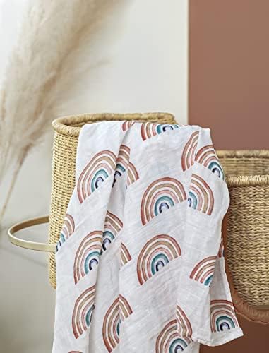 Miaoberry Organic Muslin Swaddle Blanket and Hat Set 1