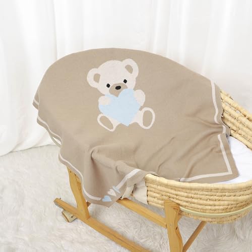 LAWKUL Soft Baby Blanket with Bear Design 40x30 Inch