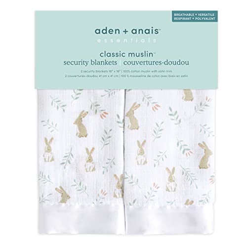 aden anais Essentials Issie Security Blankets 2 Pack Blushing Bunnies