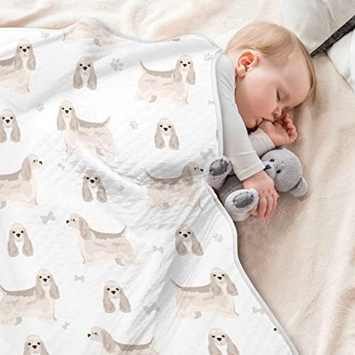 American Cocker Spaniel Swaddle Blanket for Infants 30x40 Inches