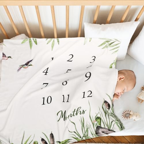 Preboun Mallard Duck Growth Chart Blanket 40x60