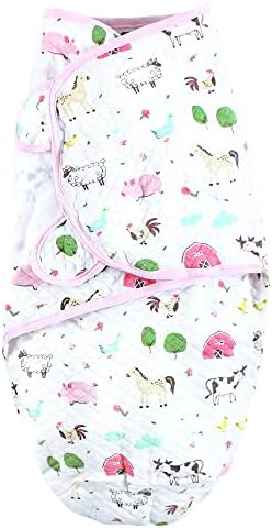 Hudson Baby Unisex Swaddle Wrap 3pk Farm Animals