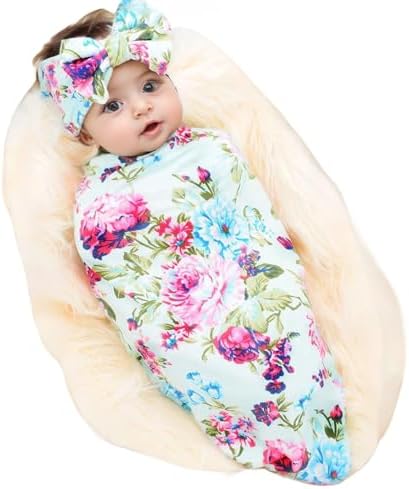 Galabloomer Flower Print Swaddling Blanket Set 1