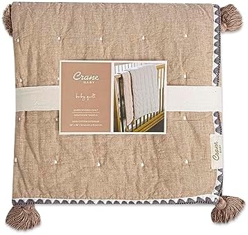 Crane Baby Quilted Blanket 36x36 Copper Ezra Print