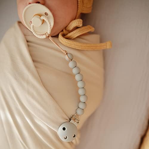 Mushie Stretchy Swaddle Blanket - 47x47 Fog