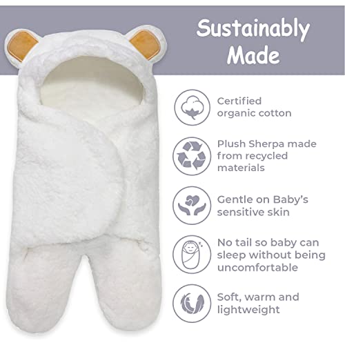 Jam Naturals Organic Newborn Swaddle Wrap with Hood
