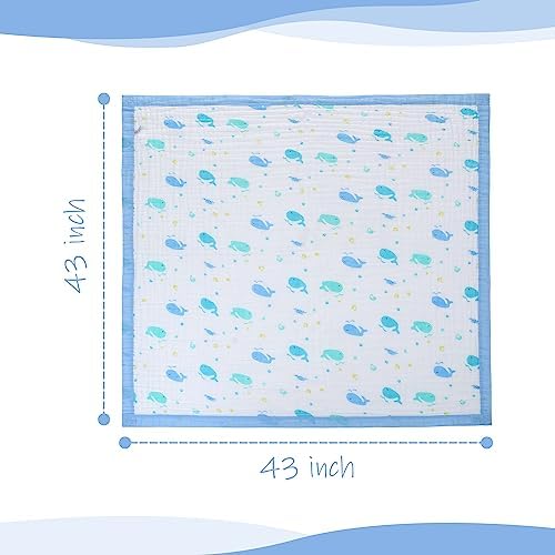 Miracle Baby Muslin Swaddle Blanket 6 Layers 43x43 Super Soft 100 Cotton