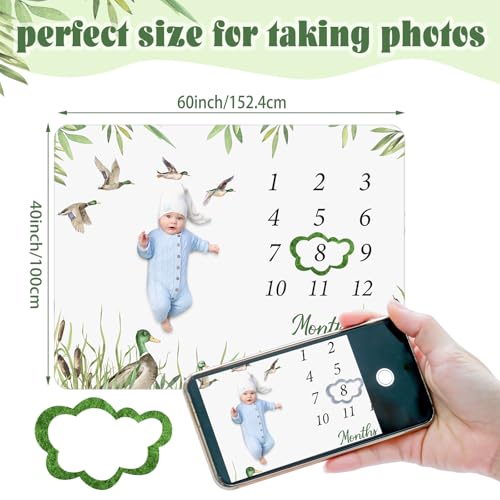 Preboun Mallard Duck Growth Chart Blanket 40x60
