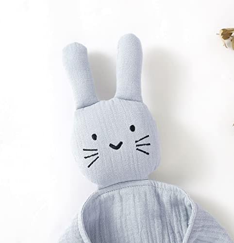 Okdiy Organic Cotton Bunny Lovey for Newborn Baby