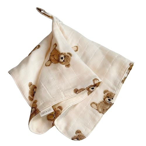 AliOli Security Blanket - 15x15 Teddy Bear Pacifier Holder