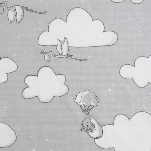 NoJo Disney Dumbo 3 Piece Muslin Swaddle Blanket Set