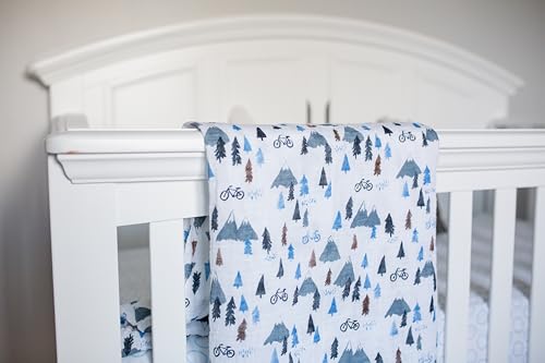 Lulujo Baby Muslin Swaddle Blanket 47x47 Inches Mountain Top