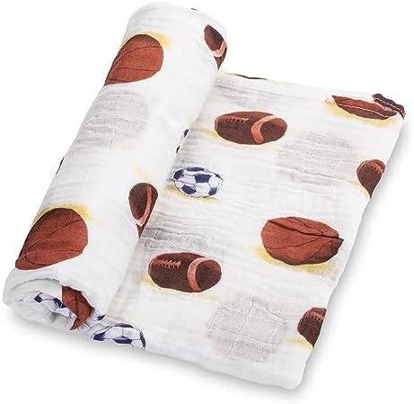 LollyBanks Sports Print Swaddle Blanket Set