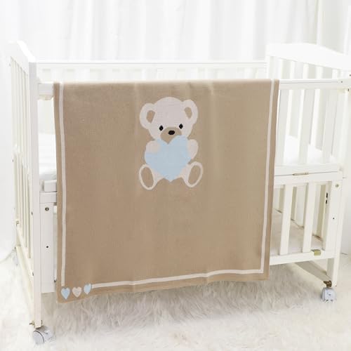 LAWKUL Soft Baby Blanket with Bear Design 40x30 Inch