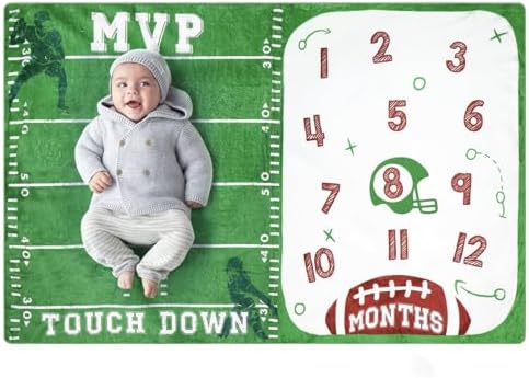 Gicoherero Football Baby Monthly Milestone Blanket