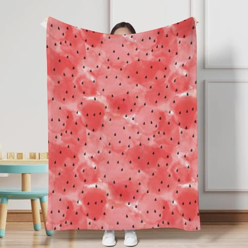Watermelon Pattern Flannel Baby Blanket for All Seasons