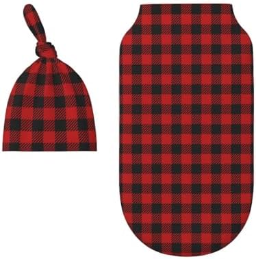 Figtihw Christmas Checkered Swaddle Blanket for Newborn Baby Girls Boys
