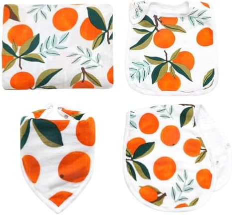 ZandH Global 4pc Clementine Muslin Swaddle Set