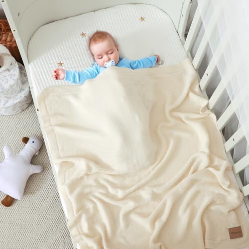 Wugugu 30x40 Inch Baby Blanket Soft Knit