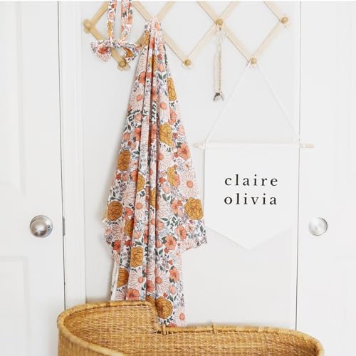 DRESHOW BQUBO Floral Swaddling Blanket Set for Newborns