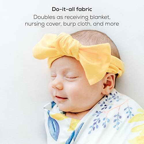 First Landings Newborn Swaddle Set - 36 x 36 with Matching Headbands