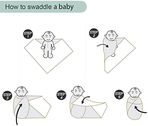 Aijoviko Newborn Swaddle Blanket with Hat Set 1