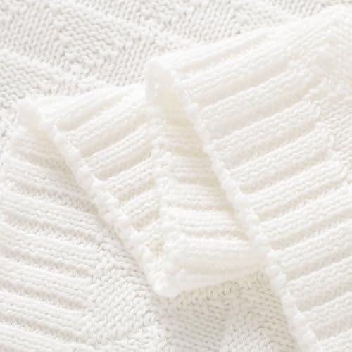Wugugu Baby Receiving Blanket 30x40 Inch Soft Knit Neutral Swaddle
