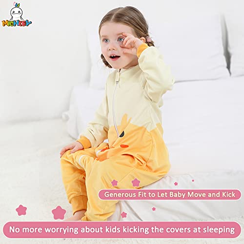 MICHLEY Baby Sleeping Bag Long Sleeve with Feet for 1-3 Years