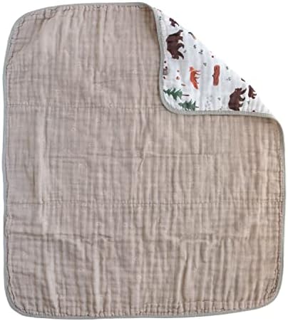 RED ROVR Organic Muslin Baby Blanket - Bear Buddies 30x40