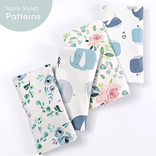 GRSSDER Super Soft Baby Swaddle Blanket with Elephant Print