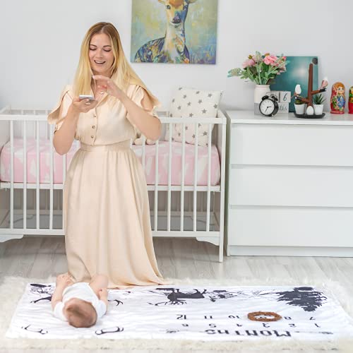 Baby Boy Milestone Blanket with Felt Frame