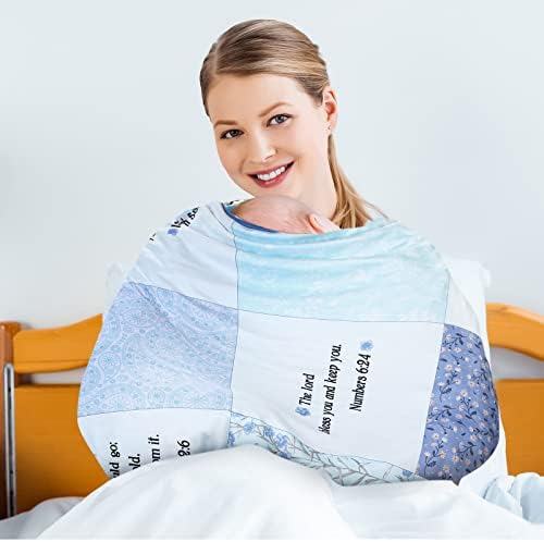Oudain Christian Baby Blanket with Bible Verses