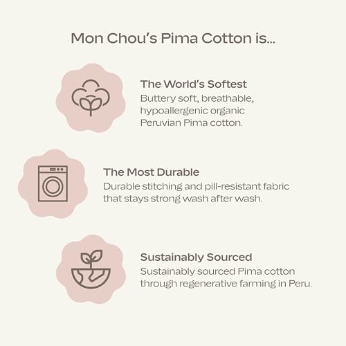 MON CHOU Premium Swaddle Blanket - 38 x 38 Inches Organic Cotton