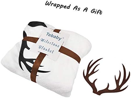Tebaby Baby Milestone Blanket Deer Neutral 51x40