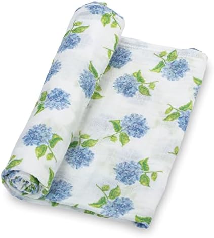LollyBanks Hydrangea Print Swaddle Blanket 47x47 Inches