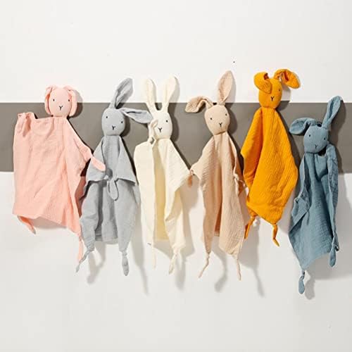 Organic Cotton Muslin Lovey Blanket with Bunny Design