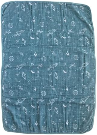 RED ROVR Organic Cotton Muslin Baby Blanket - Star Gaze 30 x 40