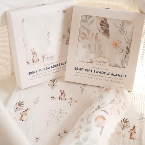 GRSSDER Blush Pink Swaddling Blanket for Baby Girls 1