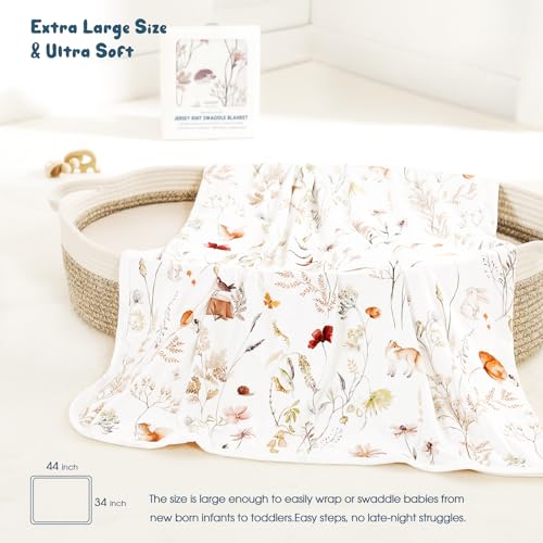 GRSSDER Baby Swaddle Blanket 2 Pack - Pink Rose Blush Flora