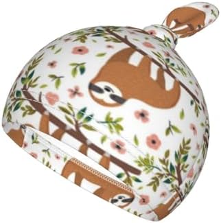 Lcokin Cute Sloth Baby Swaddle Blanket Hat Set