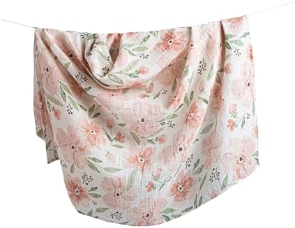 Crane Baby 100 Cotton Muslin Swaddle Blankets Pink Floral 47x47