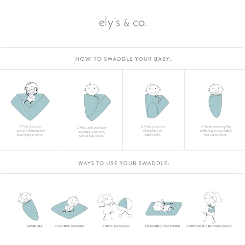 Elys Co Muslin Swaddle Blanket 3 Pack